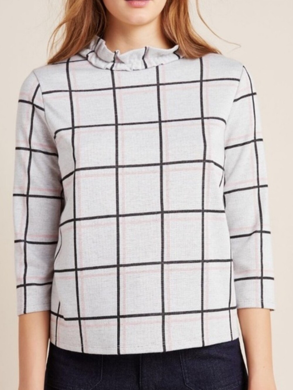 ANTHRO Sundays In Brooklyn Ezra Plaid Top